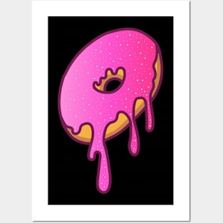 Dripping Galaxy Donut (Pink) Posters and Art